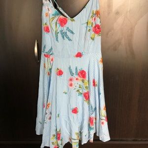 Baby-Blue/White Floral Sundress